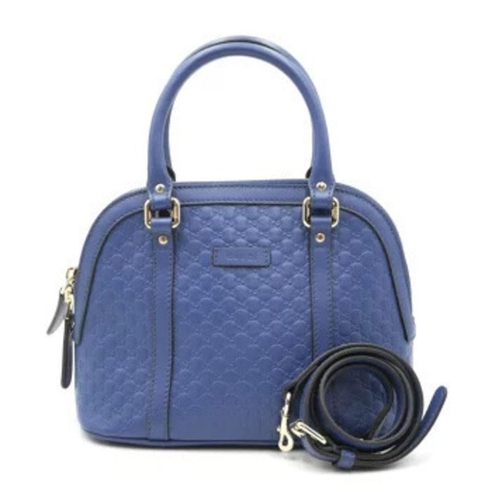 Gucci Microguccissima Leather 2Way Shoulder Bag Blue